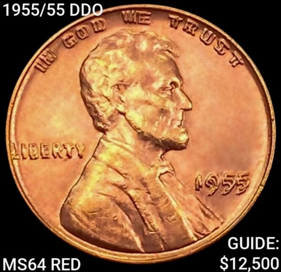 1955/55 DDO Wheat Cent CHOICE BU RD