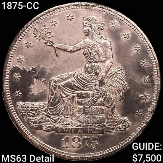 1875-CC Silver Trade Dollar CHOICE BU