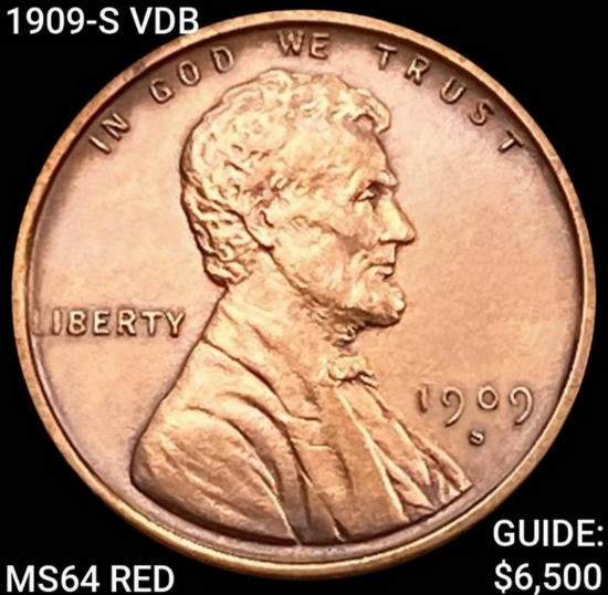 1909-S VDB Wheat Cent CHOICE BU RD