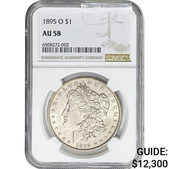 1895-O Morgan Silver Dollar NGC AU58