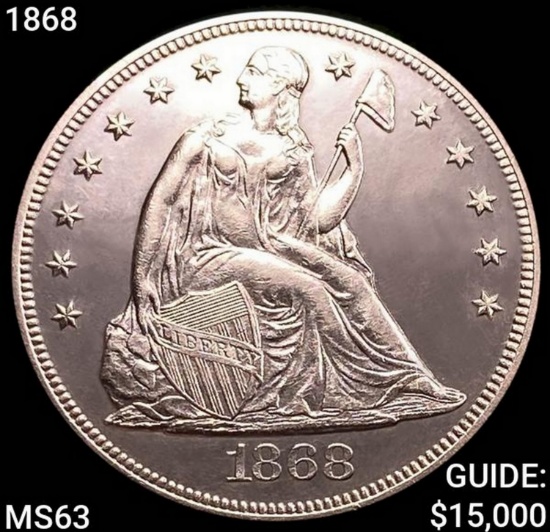 1868 Seated Liberty Dollar CHOICE BU