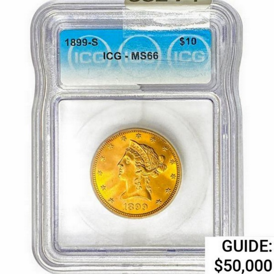 1899-S $10 Gold Eagle ICG MS66