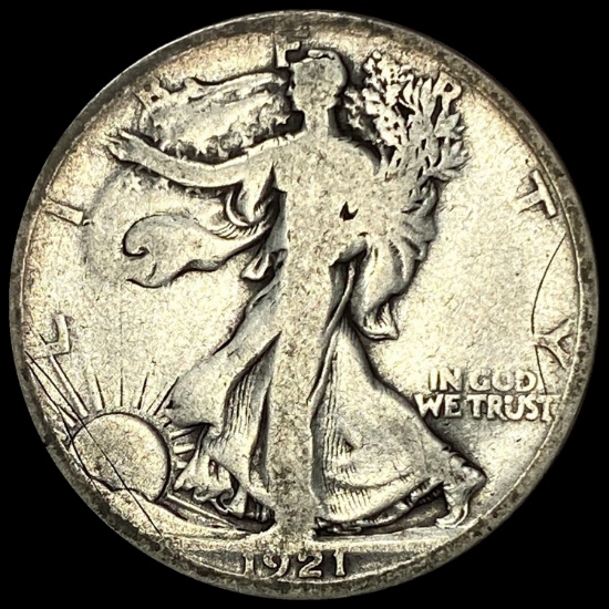 1921-D Silver Half Dollar Walking Liberty NICELY CIRCULATED