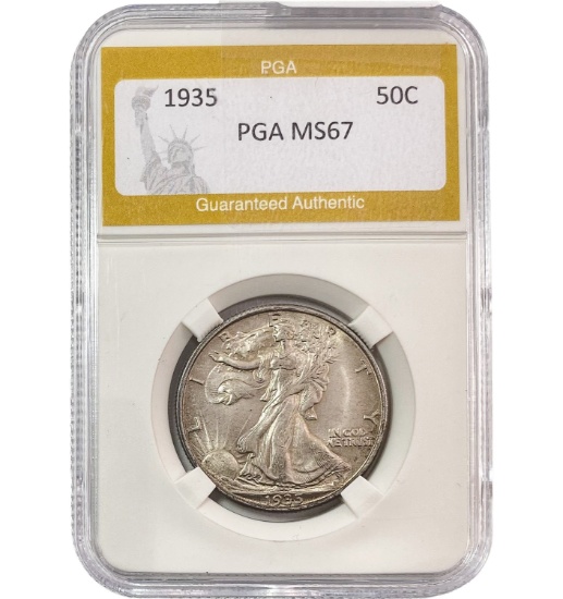1935 Walking Liberty Half Dollar PGA MS6