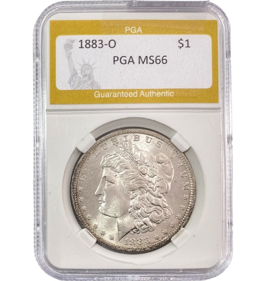 1883-O Morgan Silver Dollar PGA MS66