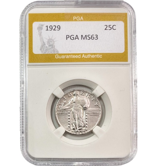 1929 Standing Liberty Quarter PGA MS63