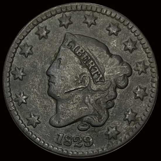 1829 Coronet Head Large Cent LIGHTLY CIRCULATED