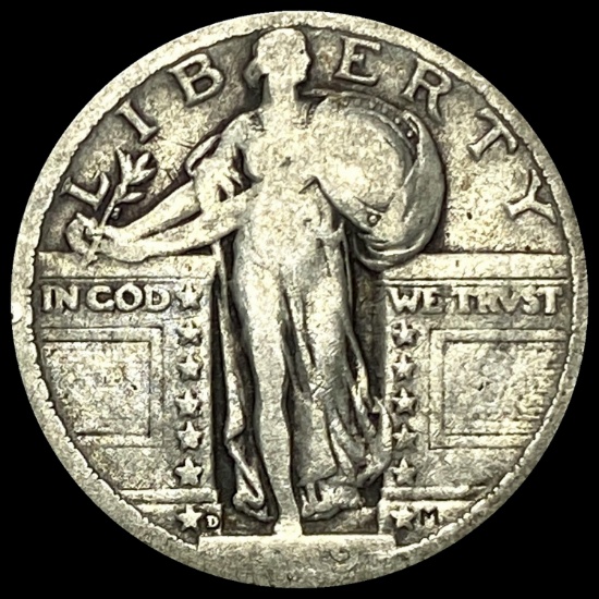 1919-D Silver Standing Liberty Quarter NICELY CIRCULATED