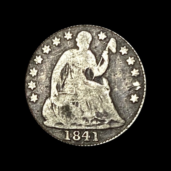 1841 Seated Liberty Half Dime NICELY CIRCULATED