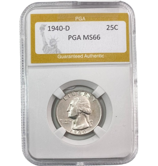 1940-D Washington Quarter PGA MS66
