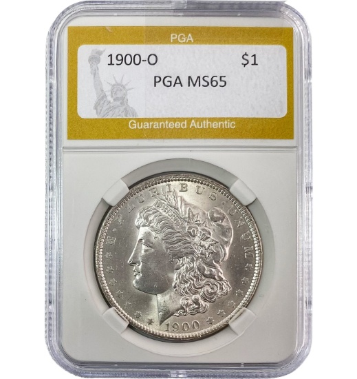 1900-O Morgan Silver Dollar PGA MS65