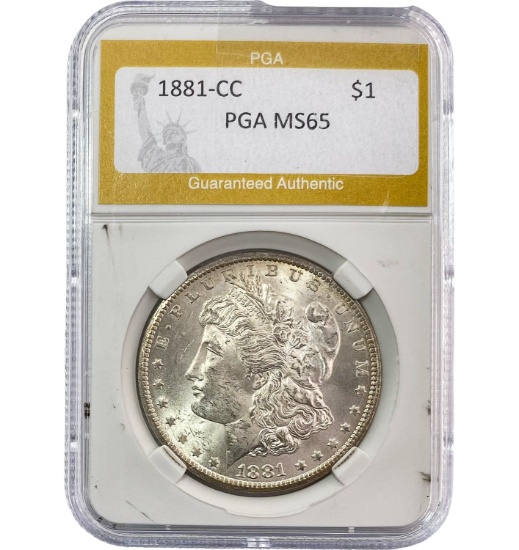 1881-CC Morgan Silver Dollar PGA MS65
