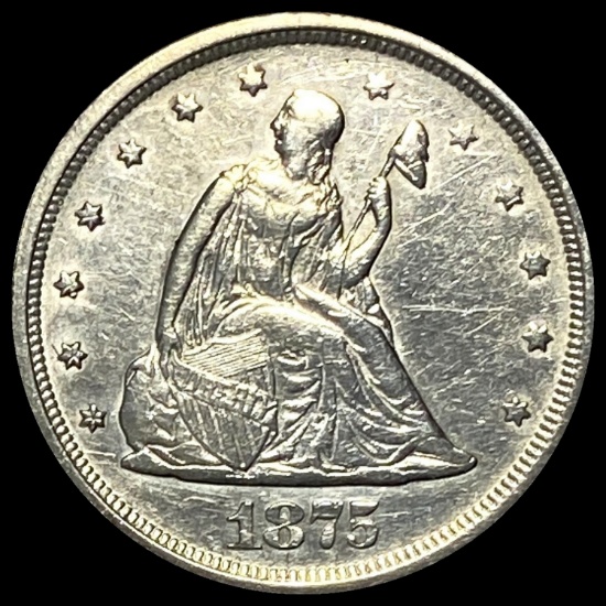1875-S Silver Twenty Cents CLOSELY UNCIRCULATED