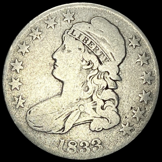 1833 Capped Bust Half Dollar NICELY CIRCULATED
