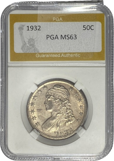 1832 Capped Bust Half Dollar PGA MS63