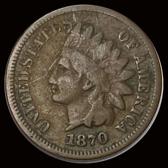 1870 Indian Head Cent NICELY CIRCULATED