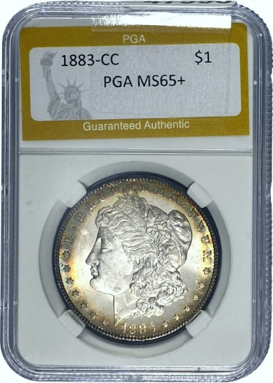 1883-CC Morgan Dollar PGA MS65+