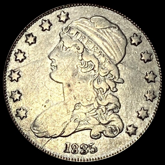 1835 Capped Bust Silver Quarter LIGHTLY CIRCULATED