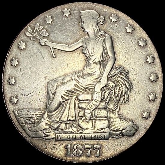 1877 Silver Trade Dollar LIGHTLY CIRCULATED