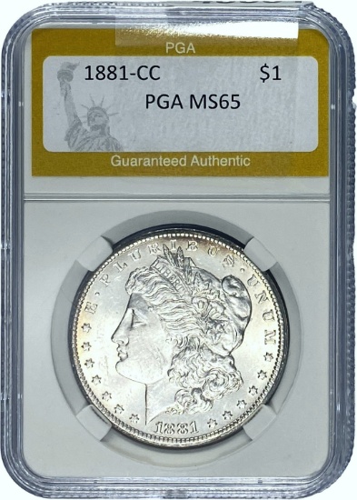 1881-CC Morgan Silver Dollar PGA MS65