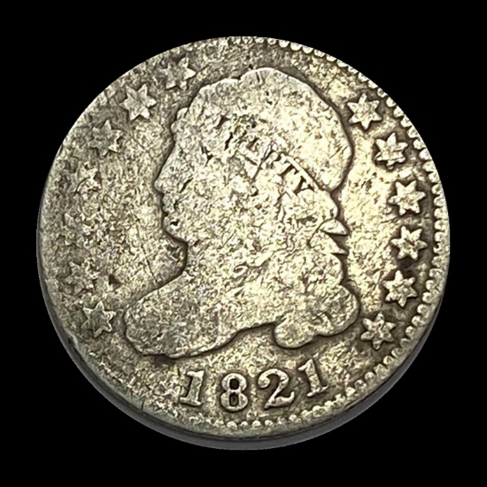 1821 Silver Capped Bust Dime NICELY CIRCULATED
