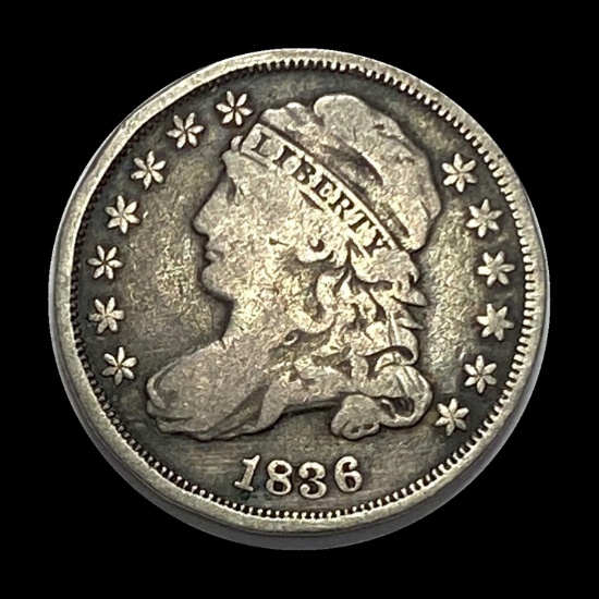 1836 Capped Bust Dime NICELY CIRCULATED