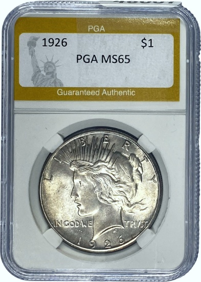 1926 Silver Peace Dollar PGA MS65