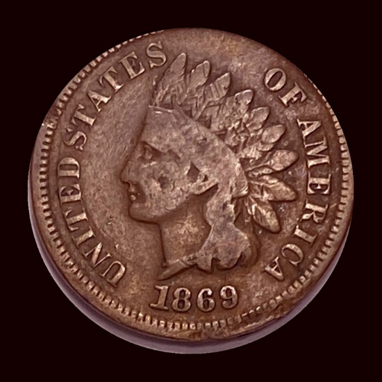 1869 Indian Head Cent CLOSELY UNCIRCULATED