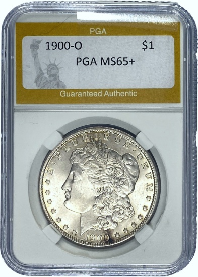 1900-O Morgan Silver Dollar PGA MS65+