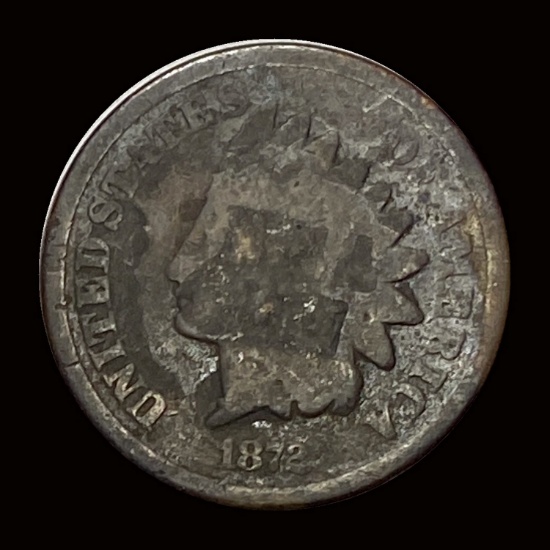 1872 Indian Head Cent LIGHTLY CIRCULATED