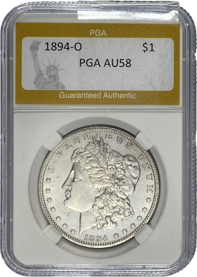 1894-O Morgan Dollar PGA AU58