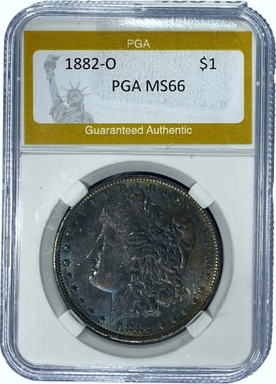 1882-O Morgan Dollar PGA MS66 SILVER