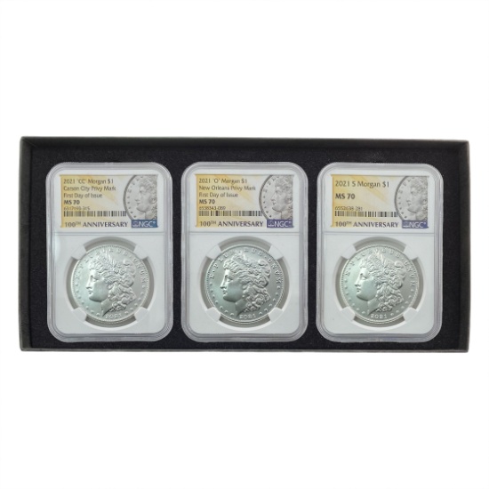 [3] 2021 Morgan Silver Dollar NGC MS70