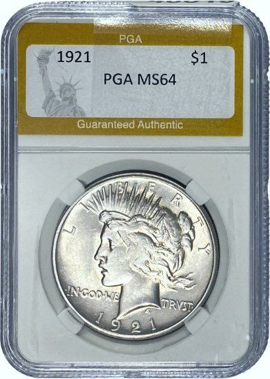 1921 Peace Dollar PGA MS64