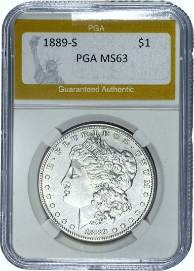 1889-S Morgan Dollar PGA MS63