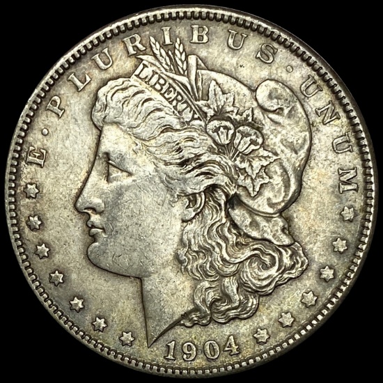 1904 Silver Morgan Dollar NEARLY UNCIRCULATED