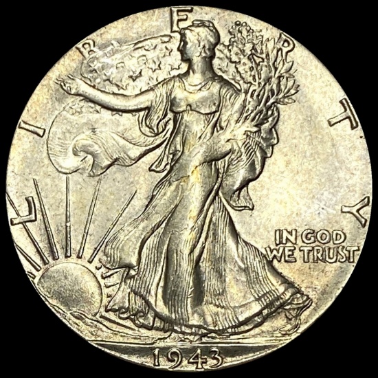 1943-S Silver Half Dollar Walking Liberty CLOSELY UNCIRCULATED