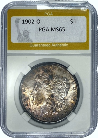 1902-O Morgan Dollar PGA MS65