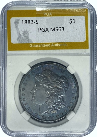 1883-S Morgan Dollar PGA MS63