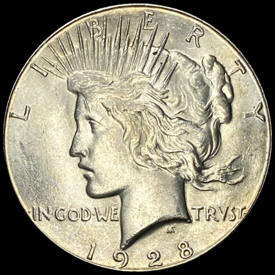 1928-S Silver Peace Dollar CLOSELY UNCIRCULATED