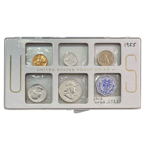 1955 U.S. Proof coins 1C-50C