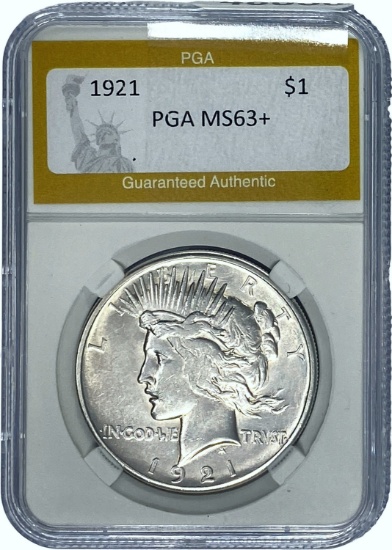 1921 Silver Dollar PGA MS63+