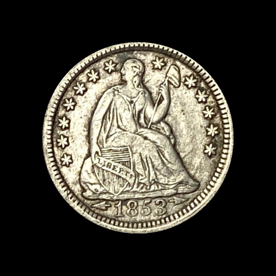 1853 Seated Liberty Silver Half Dime NICELY CIRCULATED