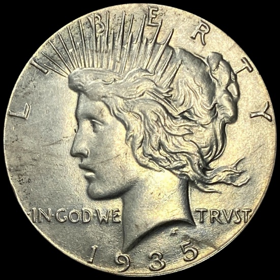 1935 Silver Peace Dollar NEARLY UNCIRCULATED