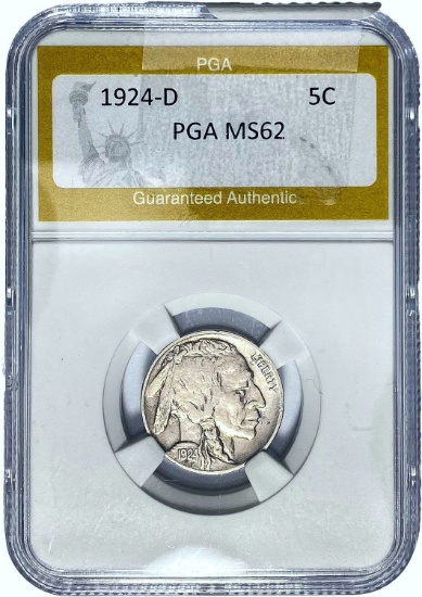 1924-D Buffalo Nickel PGA MS62