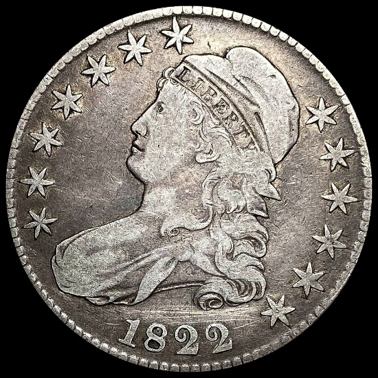 1822 Capped Bust Half Dollar LIGHTLY CIRCULATED