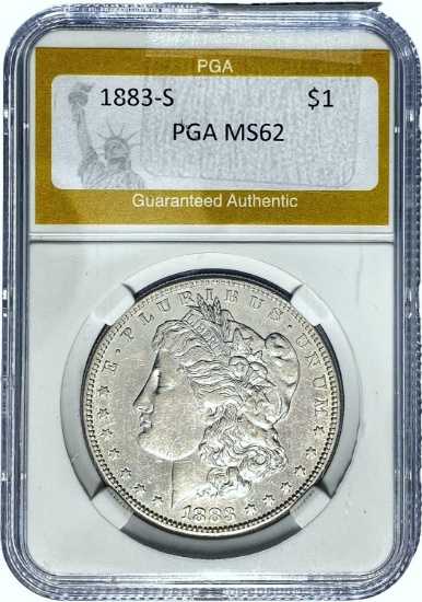 1883-S Morgan Dollar PGA MS62