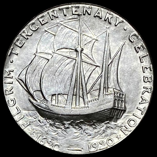 1921-D Silver Pilgrim Tercentenary Half Dollar UNCIRCULATED