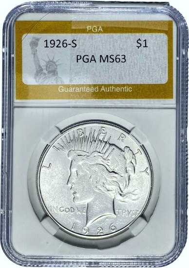 1926-S Peace Dollar PGA MS63