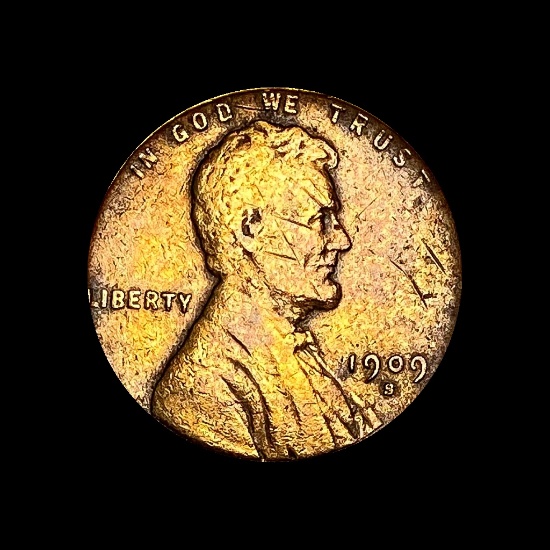 1909-S Lincoln Wheat Cent NEARLY UNCIRCULATED